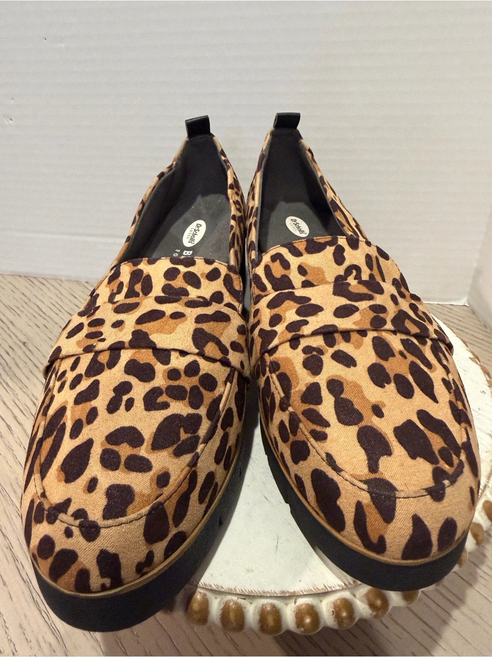 DR. SCHOLLS WOMENS WEBSTER LOAFER * LEOPARD PRINT * NEW* SIZE 7.5 - Picture 2 of 9